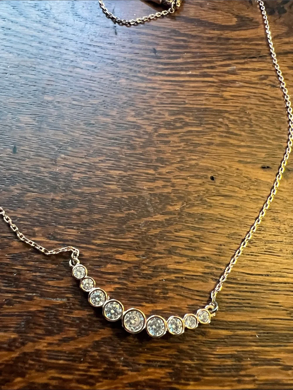 Kate Spade New York Rose Gold Full Circle Curved Bezel Bar Necklace - Picture 3 of 6